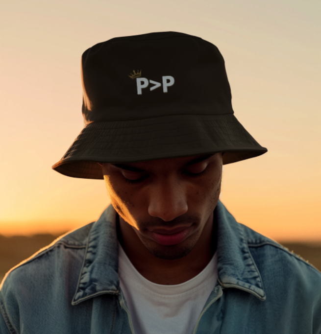 P>P Embroidered Bucket Hat