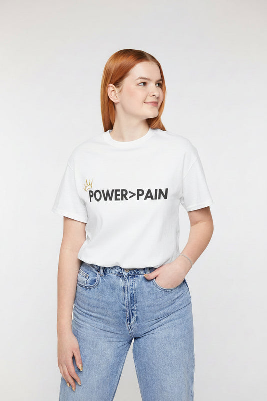 POWER>PAIN Tee (White)